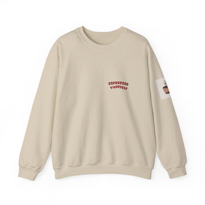 Cozy Coffee Sweatshirt: Espresso Yourself, Relaxed Fit, Perfect Gift for Coffee Lovers, Casual Loungewear, Fall Fashion